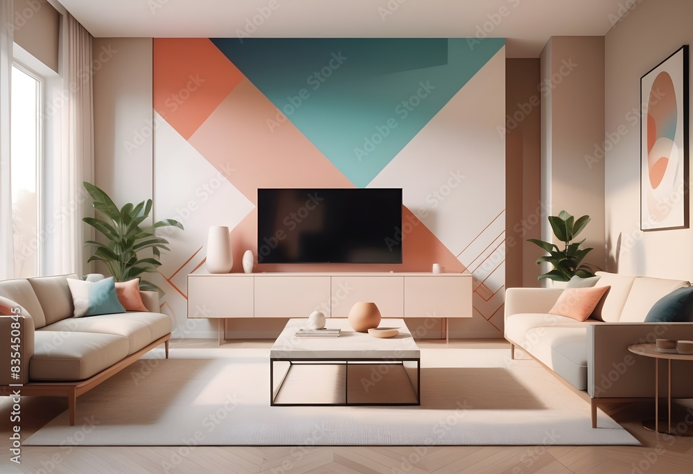 Photo modern style conceptual interior room 3d illustration Photo modern style conceptual interior room 3d illustration