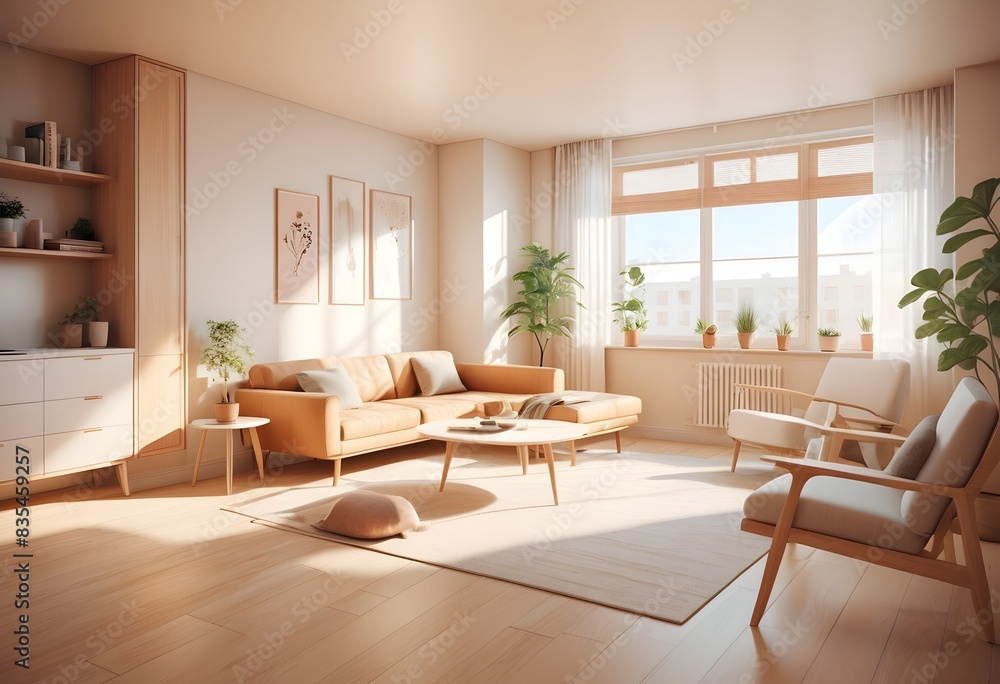 Photo modern style conceptual interior room 3d illustration Photo modern style conceptual interior room 3d illustration