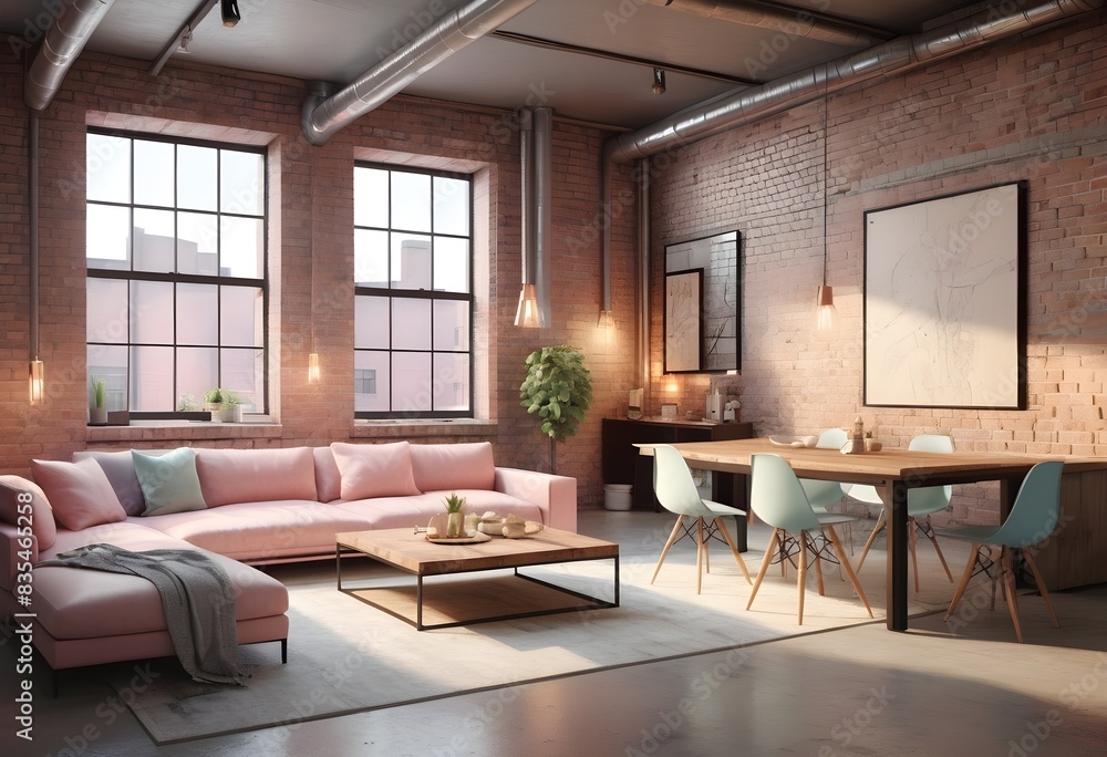 Photo modern style conceptual interior room 3d illustration Photo modern style conceptual interior room 3d illustration