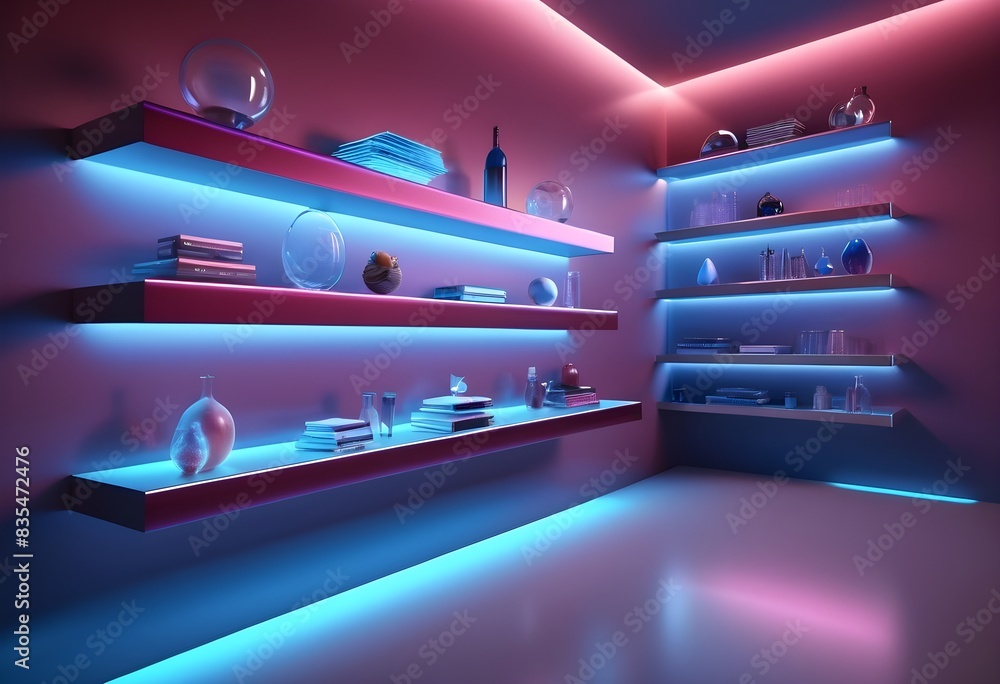 Photo modern style conceptual interior room 3d illustration Photo modern style conceptual interior room 3d illustration