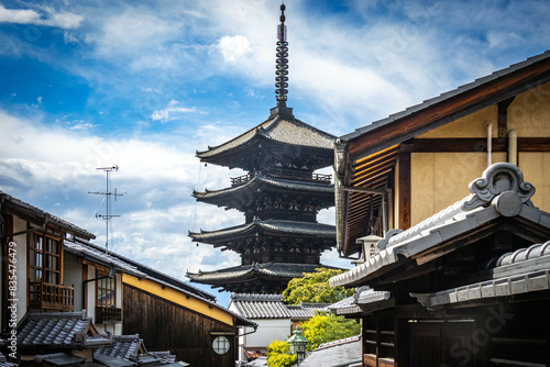 gion, geisha district, kyoto, higashiyama, pagoda, japan photo