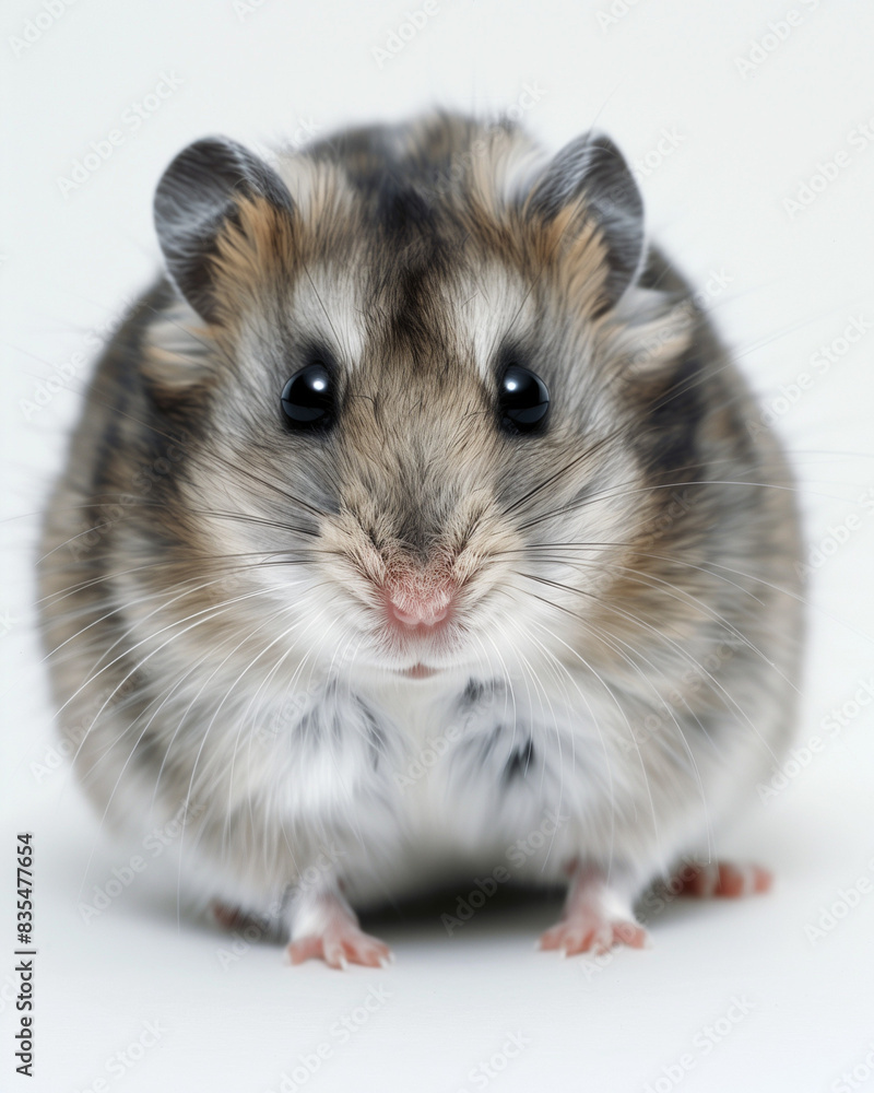 cute round syrian hamster on white background cute round syrian hamster on white background