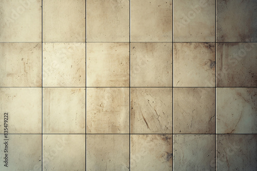 Aged gray tiles with a worn and textured surface forming a pattern
