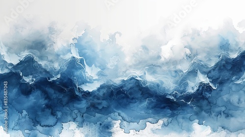 Aquarell deckwith a lasurface texture and a hellblue gradient
