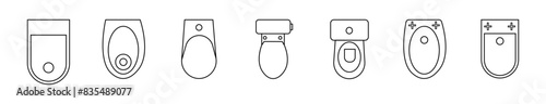 Toilet icon set. Toilet, lavatory icon collection. Vector