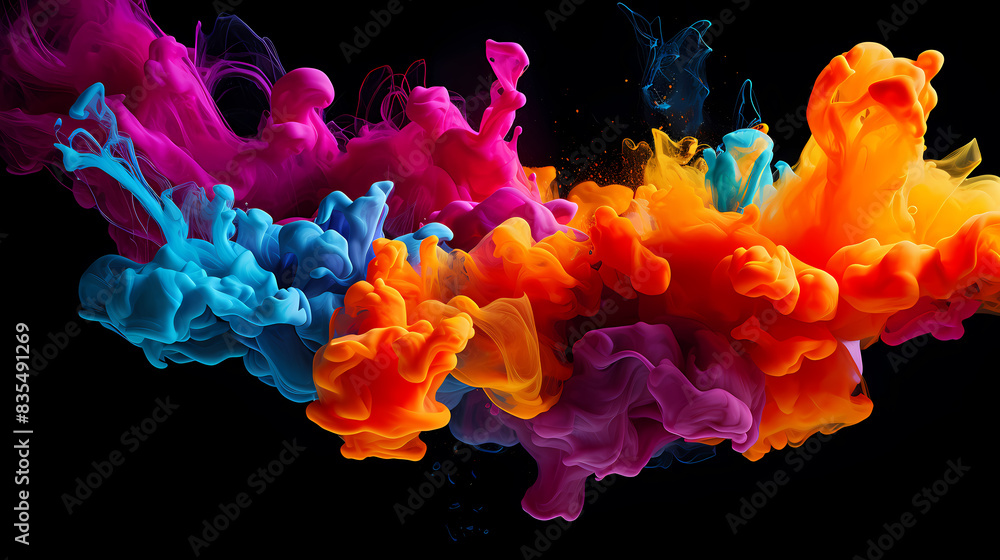 Color paint explosion