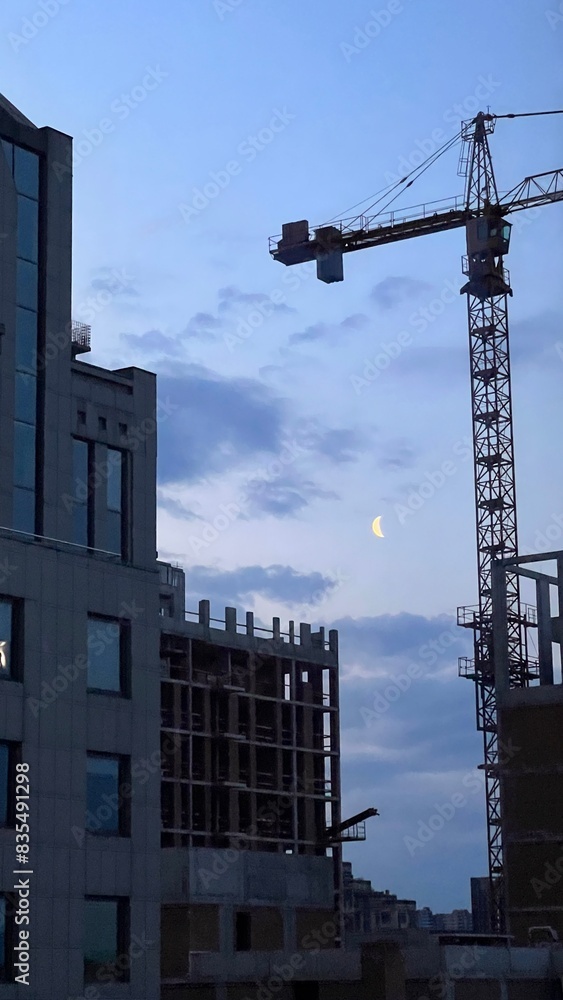 construction site with cranes construction site with cranes