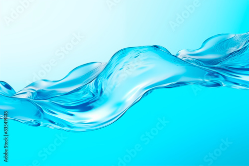 Abstract Blue Water Wave Background