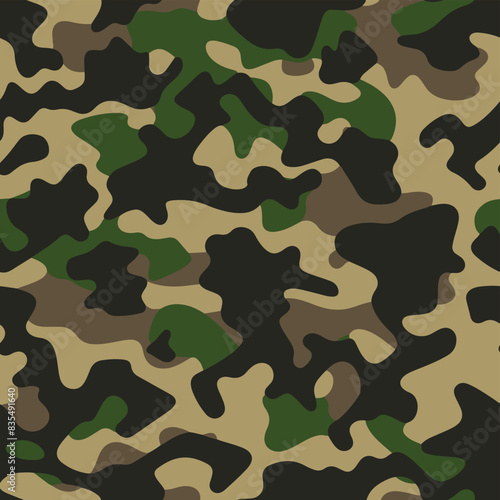 Seamless  Simple Camo 10 Pack Woodland. Seamless Woodland Colors Camouflage 2 CAMO pattern in classic military greens, tans,  and browns. Two, Three and four Color Camo Textures.	
