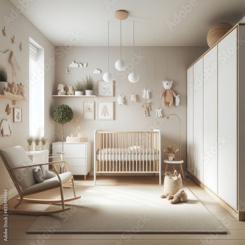 Minimalist Baby Nursery Room: Calming Simplicity