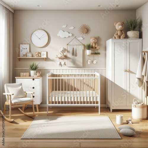 Minimalist Baby Nursery Room: Calming Simplicity