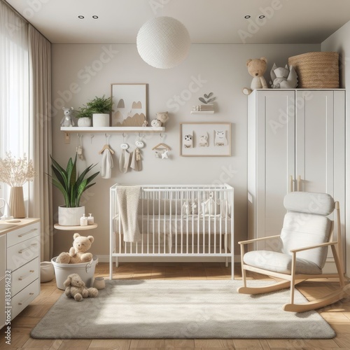 Minimalist Baby Nursery Room: Calming Simplicity