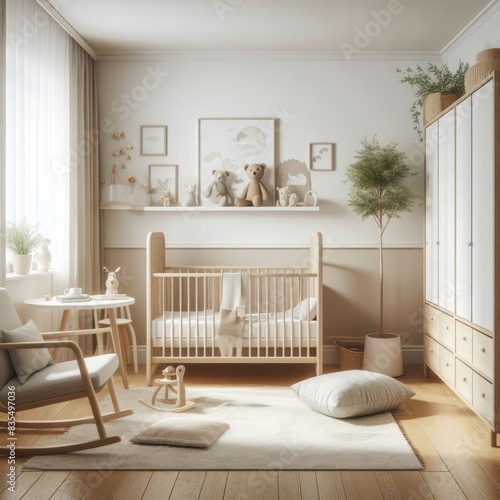 Minimalist Baby Nursery Room: Calming Simplicity