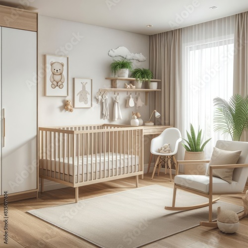 Minimalist Baby Nursery Room: Calming Simplicity
