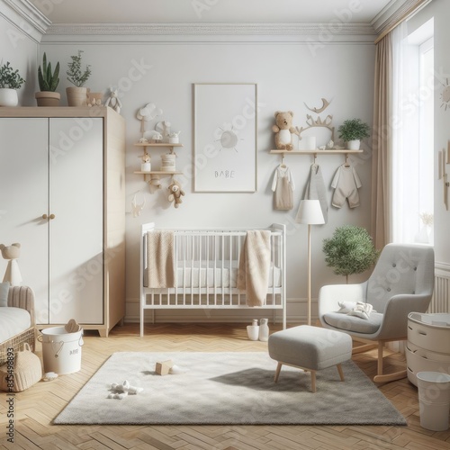 Minimalist Baby Nursery Room: Calming Simplicity