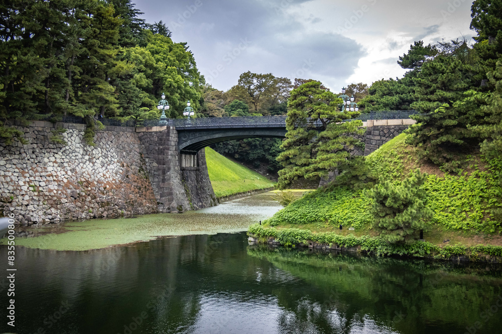 bridge, moat, tokyo, japan, near tokyo imperial palace, Chiyoda city, asia bridge, moat, tokyo, japan, near tokyo imperial palace, Chiyoda city, asia