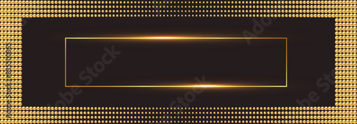 Golden luxury background with beads. Vector illustration.