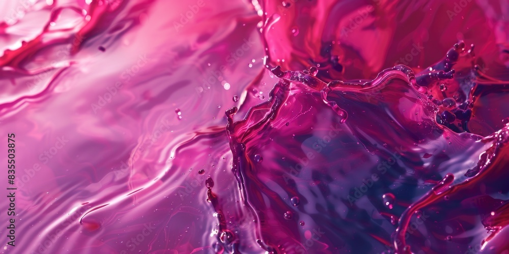 Red liquid substance close-up Red liquid substance close-up