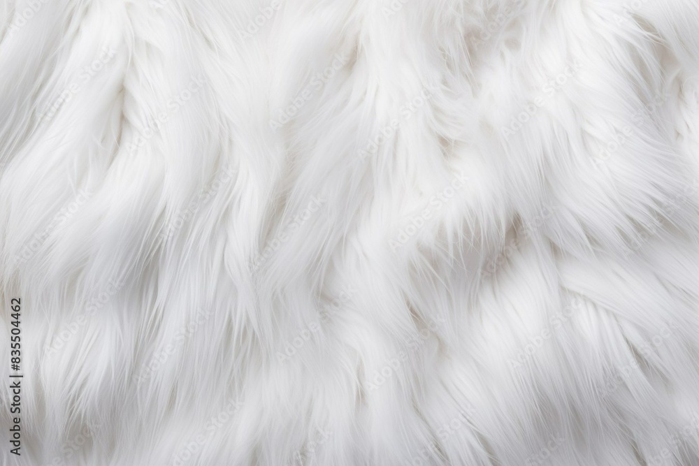 Obraz premium The fur is white and fluffy. It looks like it's from a cat. The fur is very soft and looks like it's made of cotton