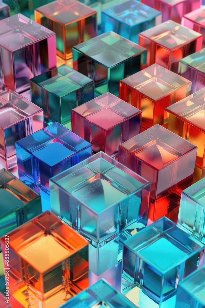 Colored Cubes Close Up Colored Cubes Close Up