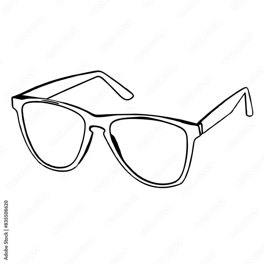 transparent vector illustration of a pair of glasses with a modern frame design transparent vector illustration of a pair of glasses with a modern frame design