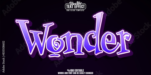 Witch editable text effect, customizable horror and cartoon 3d font style