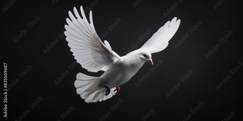 Obraz premium White dove in flight
