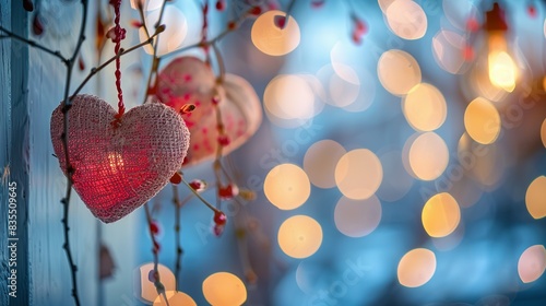 Valentine's day heart background. Heart shape valentine day bokeh background women's day love Mother day birthday glitter bokeh bblurred. photo