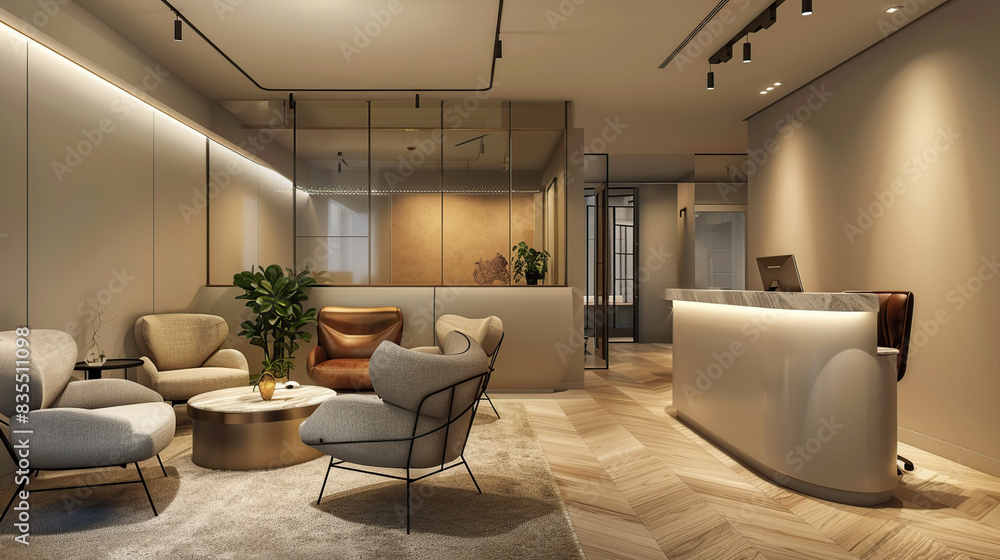 Premium lounge area office, reception, hotel or home salon . Generative Ai Premium lounge area office, reception, hotel or home salon . Generative Ai