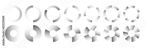 Circular Graphic Elements. Glitch Halftone Texture . Vector