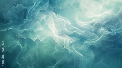 Abstract Flowing Waves in Blue Tones, Generative AI © studio clever