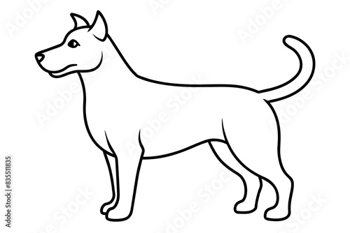 line art of a dog