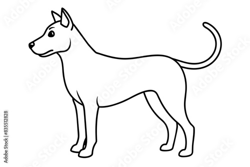 line art of a dog