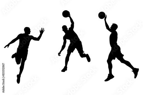 basketball player silhouette vector illustration