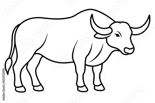 line art of a buffalo