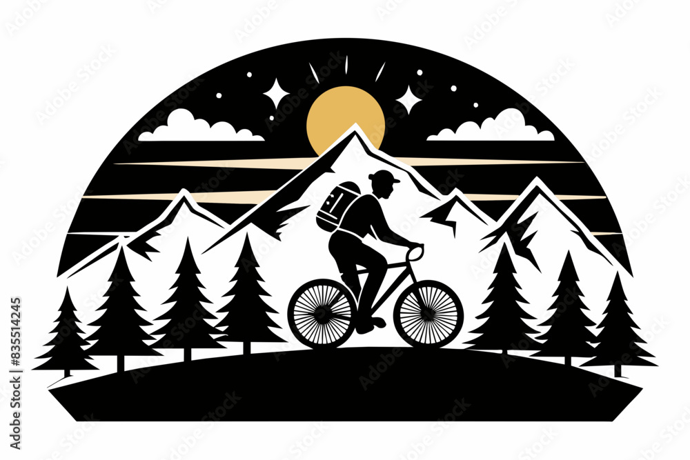bicycle vector t-shirt design vector illustration