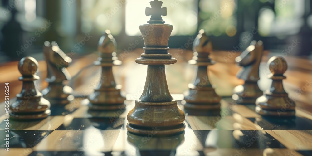 Chess Pieces on Board Chess Pieces on Board