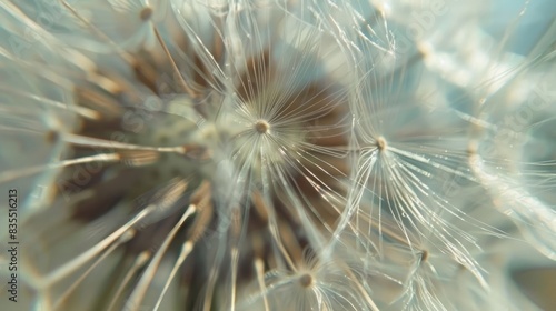 Dandelion Seed Head Close up in Summer