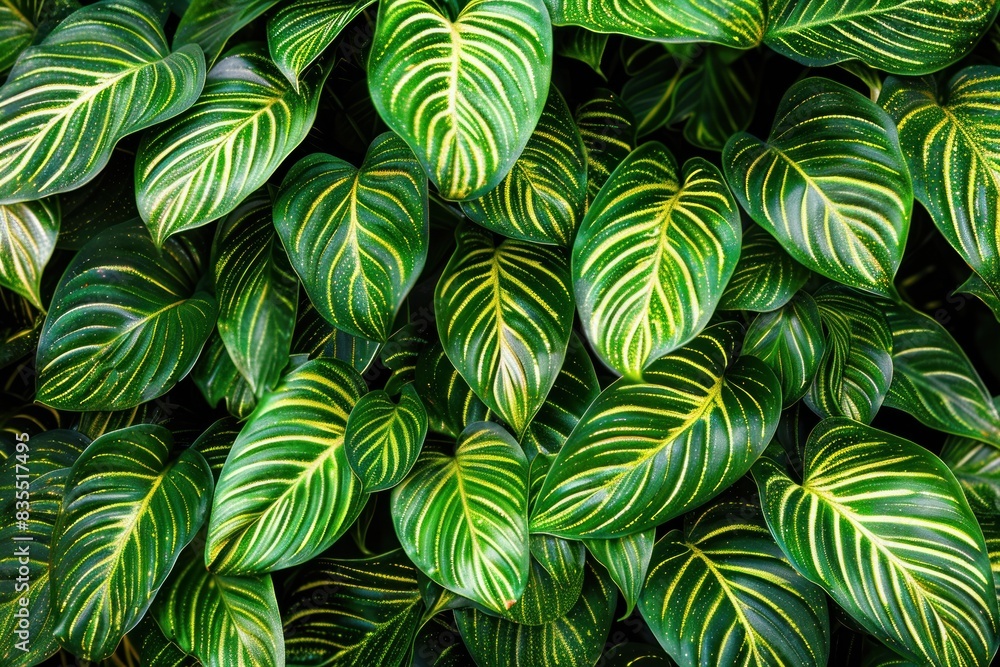 Green background nature monstera plant texture