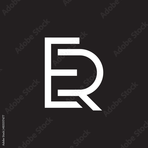 Tableau sur toile letter er logo design , er logo images , logo er icon