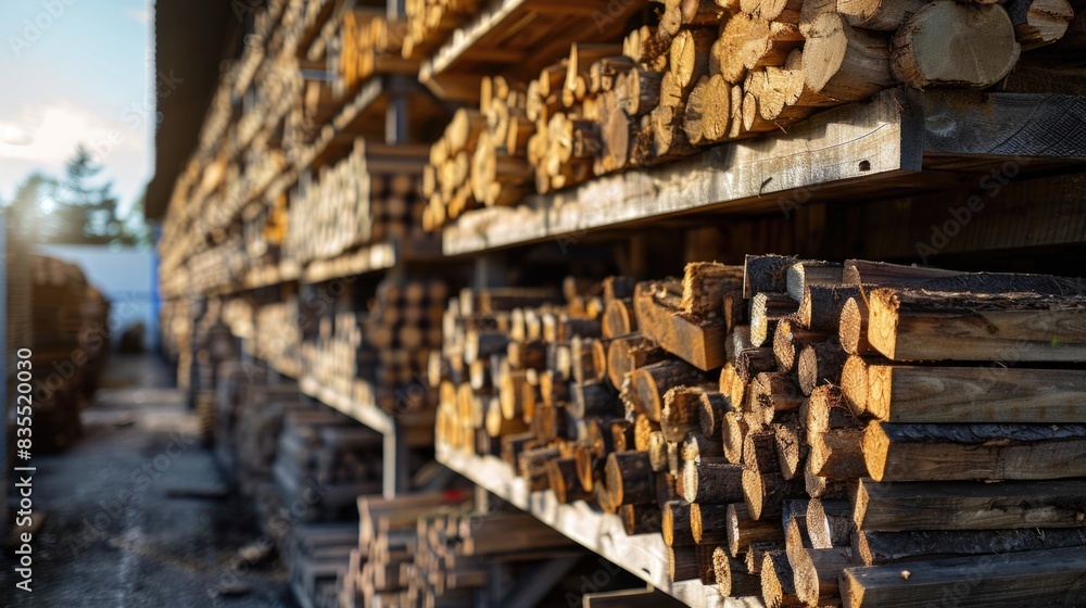 Stacked wooden planks Stacked wooden planks