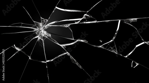 Wallpaper Mural shattered broken glass shards pieces on black background, for overlay and screen layer modes Torontodigital.ca