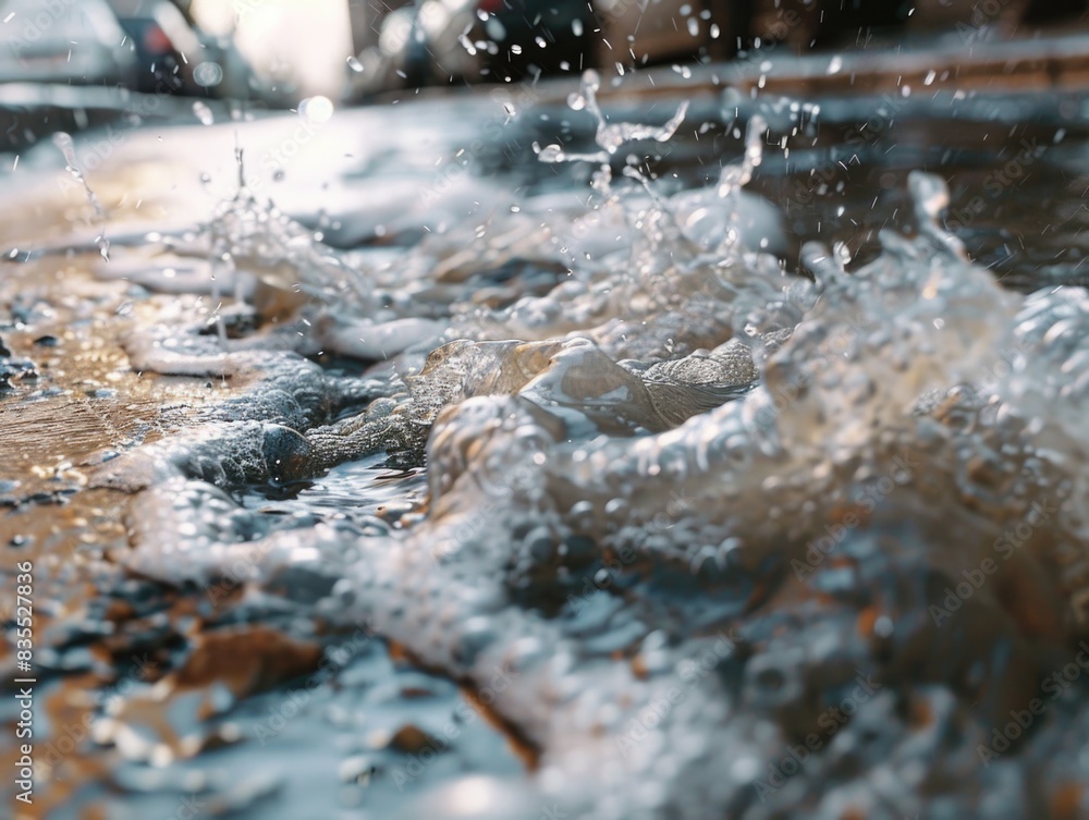 Fire Hydrant Water Emission Fire Hydrant Water Emission