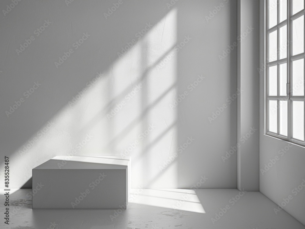 Fototapeta premium White box in front of a window