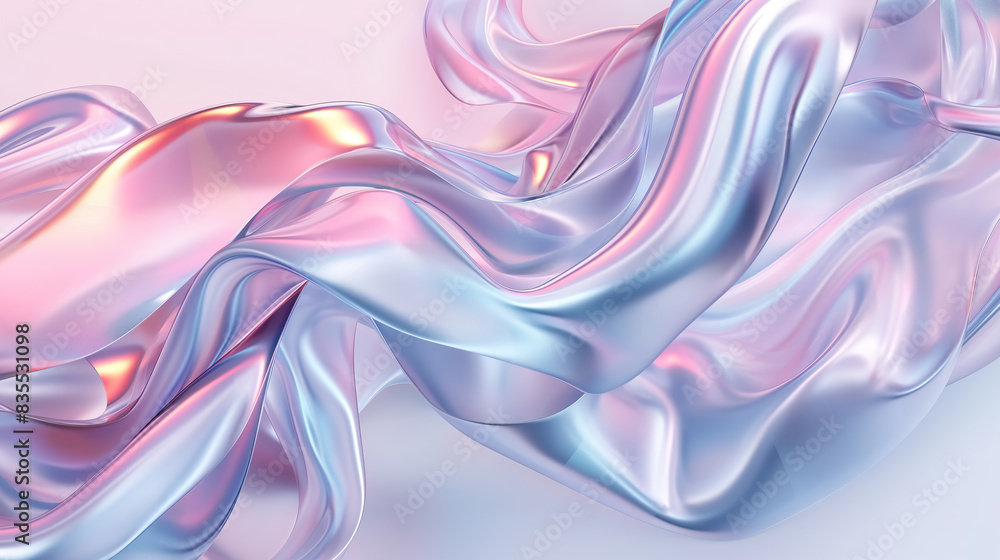 Abstract background with soft pink and blue colors, wavy lines and shapes, 3D render Abstract background with soft pink and blue colors, wavy lines and shapes, 3D render