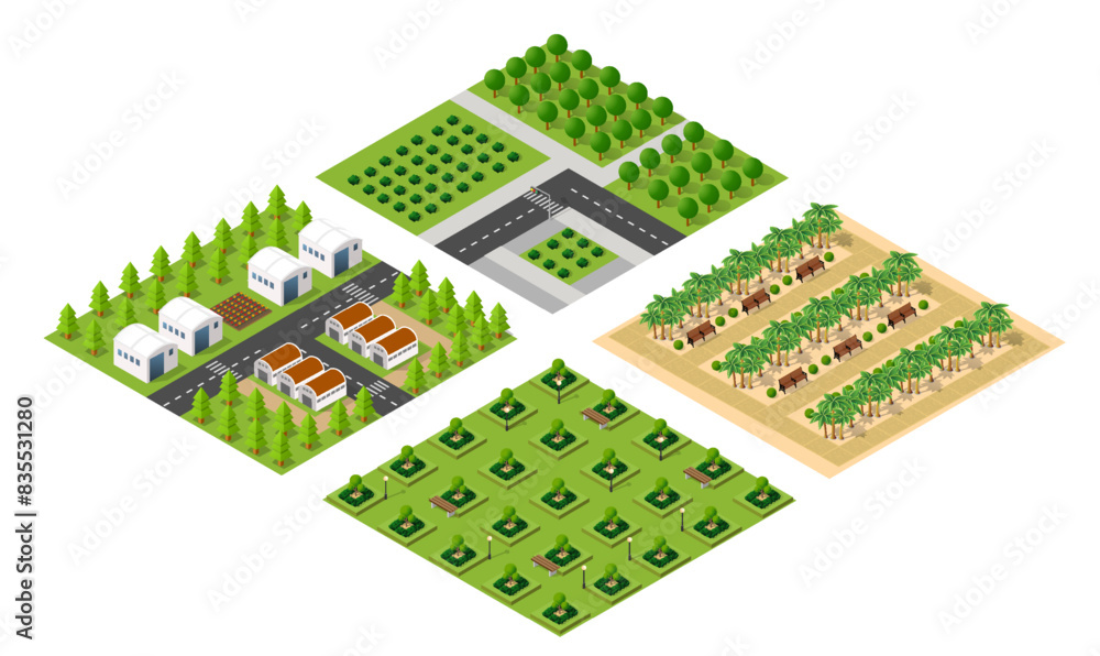 Isometric urban megalopolis top view of the city infrastructure town, street modern, real structure, architecture 3d elements different buildings 3d illustration Isometric urban megalopolis top view of the city infrastructure town, street modern, real structure, architecture 3d elements different buildings 3d illustration