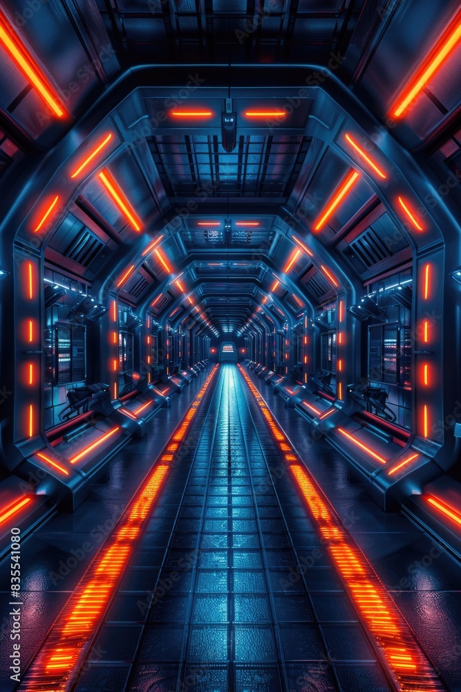 Fototapeta premium Train Station at Night