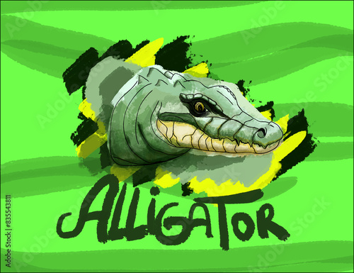 Alligator Illustration Digital Painting