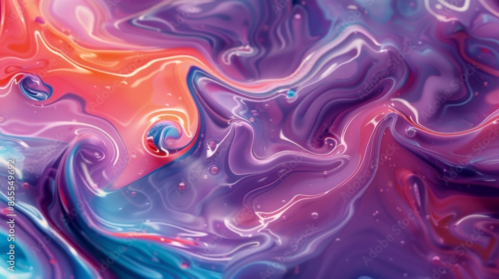 purple abstract liquid waves with surreal background wallpaper, art awesome 3D concept for designer