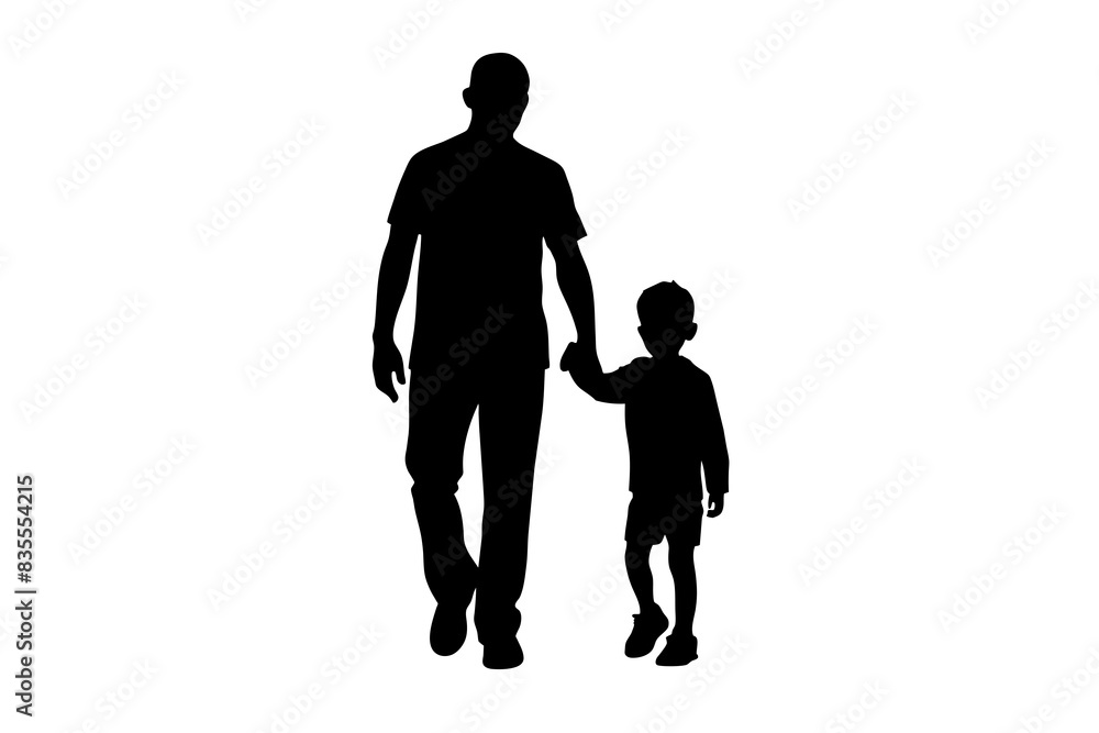Father's Day silhouette vector illustration Father's Day silhouette vector illustration